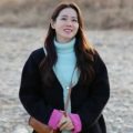 Yoon Seri shows off the layered knitwear look
