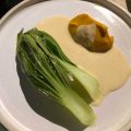 Monkfish, pak choi, beurre blanc, pumpkin